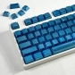 Frost Blue Metal Feature 87+10 Keys PBT Doubleshot Side Legends Keycaps Set Cherry Profile for Cherry MX Keyboard